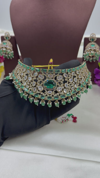Kritika Premium Victorian Choker Necklace Set