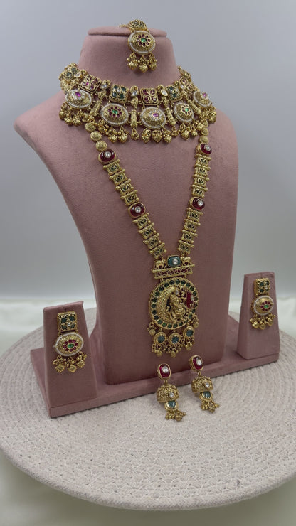 Madhavi Heritage Temple Combo Set