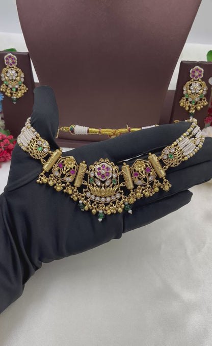 Aasma Heritage Antique Gold Necklace