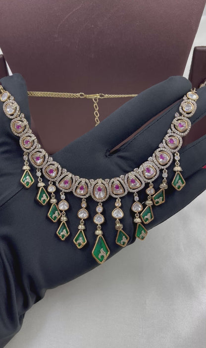 Vani  Moissanite Victorian Necklace