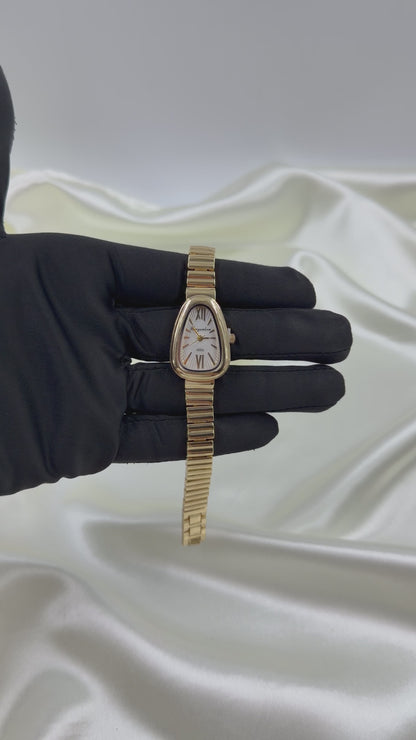 Nitya Gold Stainless Steel Watch (Adjustable)