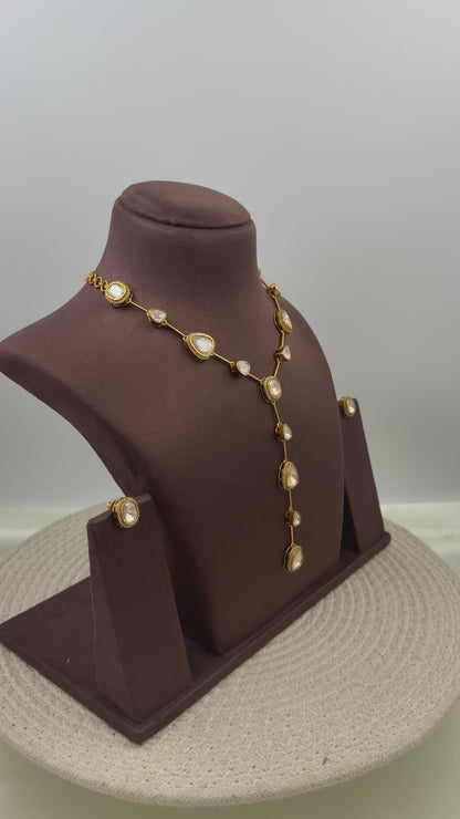 Pooja Jaipuri Kundan Necklace Set