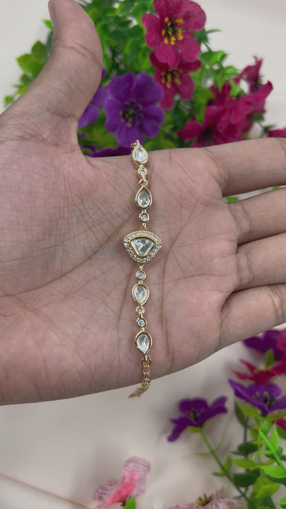 Yogita Moissanite Bracelet (Adjustable)