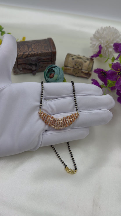 Royal Curved Rose Gold Mangalsutra