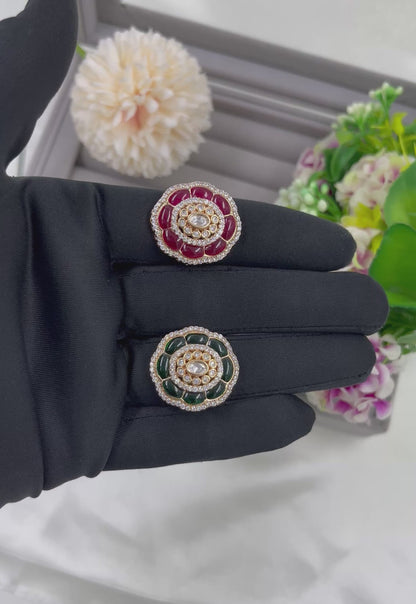 Zevira Moissanite Kundan Ring