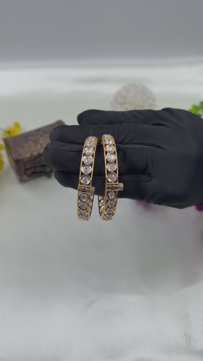Vidya Moissanite Bangles (Openable)