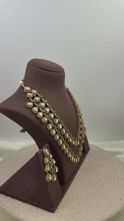 Parmeshwari Victorian Semi Long Necklace Set
