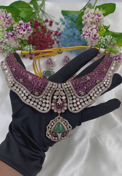Sheesh Mahal Premium Kundan Necklace