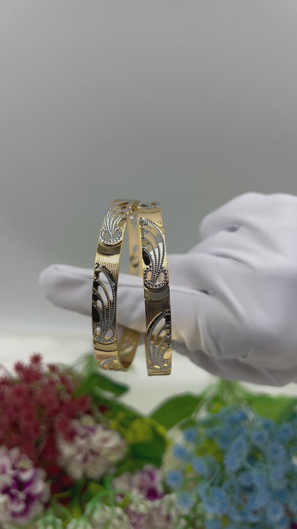 Tanya Premium Two-tone Bangles