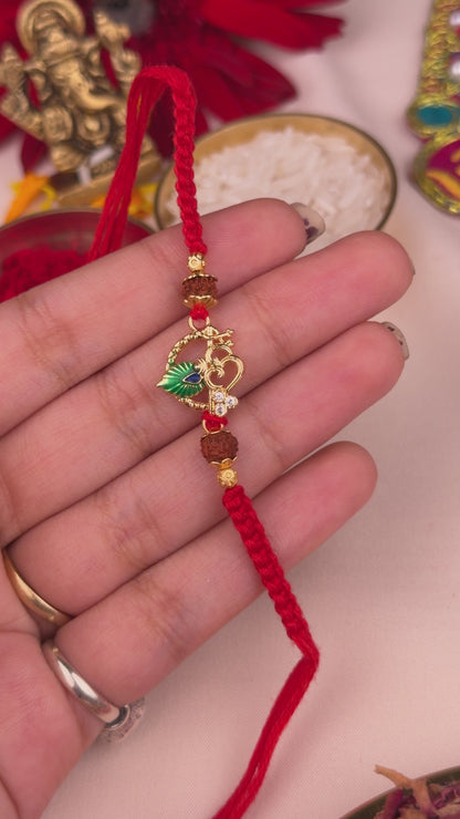 Divine Ganpati Mor Pankh Rakhi