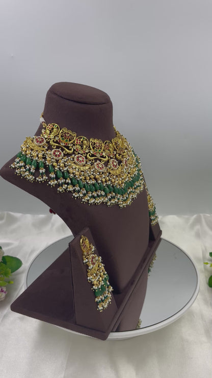 Vaishali Premium Pachi Kundan Necklace