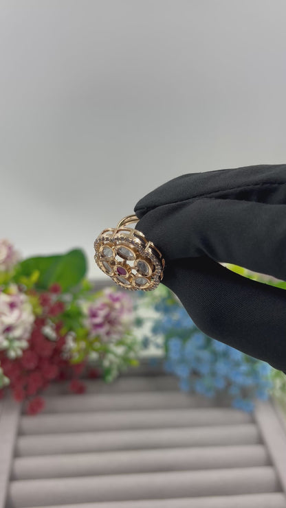 Roshni Moissanite Ring (Adjustable)