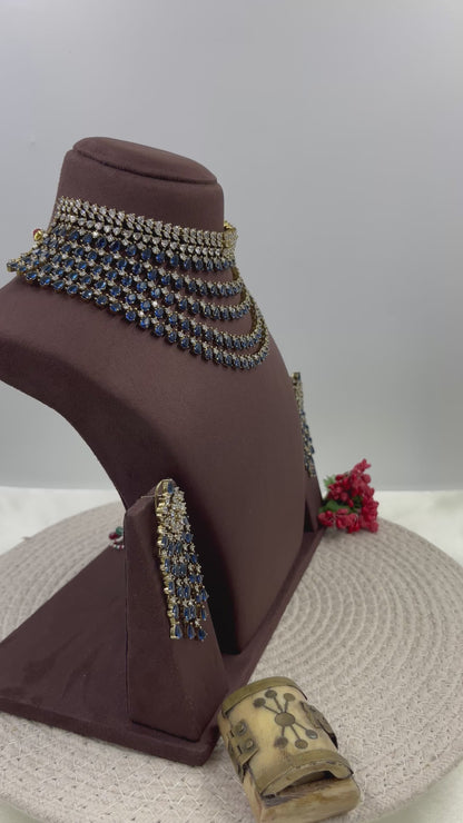 Suhani Victorian American Dimond Premium Necklace