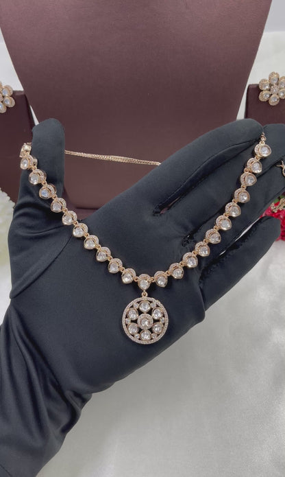 Deepti Moissanite Delicate Necklace