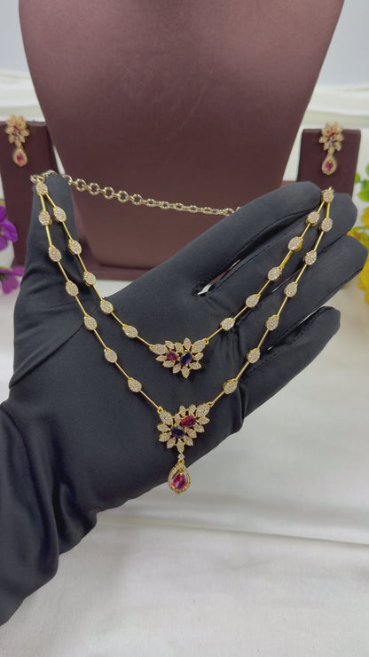 Tanisha Traditional Two Layer Necklace