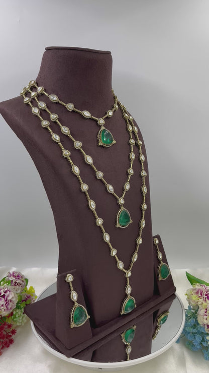 Majestic Maharani Mint Victorian Layers Necklace.
