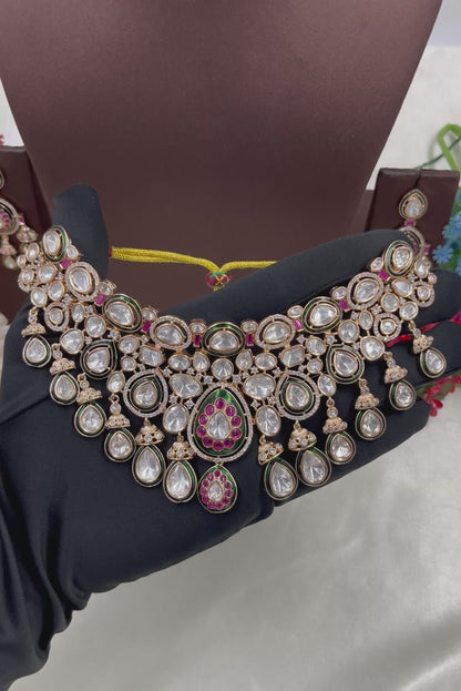 Varnika Choker Moissanite Kundan Necklace