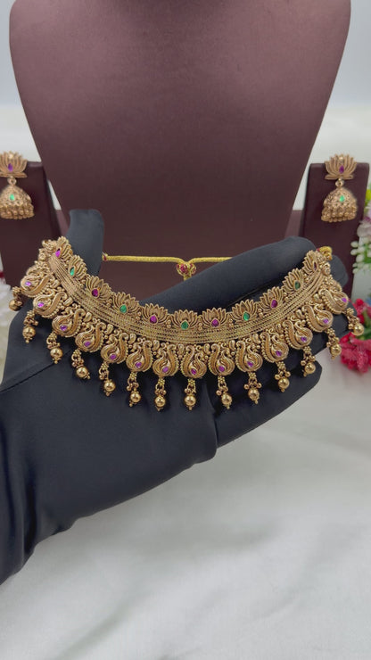 Parvati South Indian Choker Necklace Set