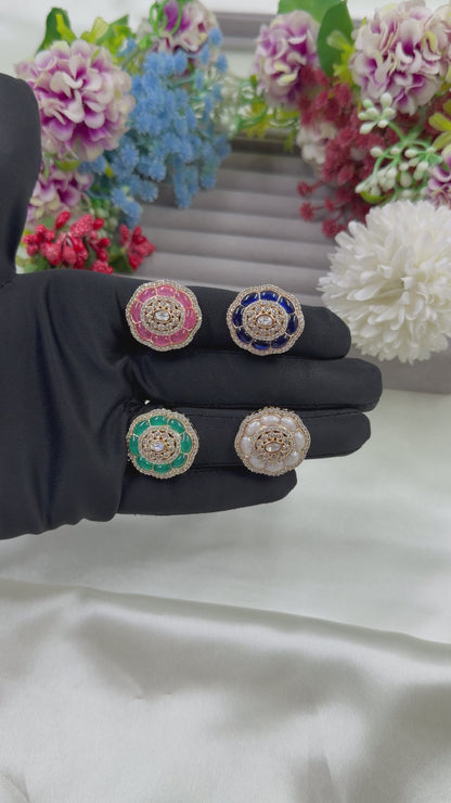 Zevira Moissanite Kundan Ring