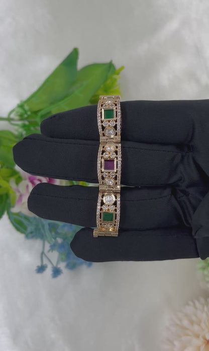 Sarita Moissanite Kundan Bracelet
