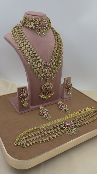 Pallika Jadau Polki South Indian Semi Bridal Set