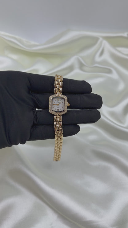 Vinita Gold Stainless Steel Watch (Adjustable)