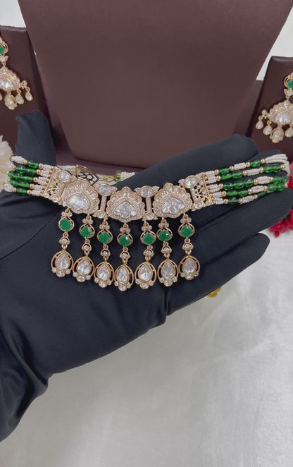 Ethereal Moissanite Kundan Choker