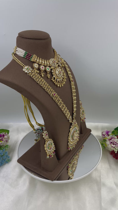 Indira Premium Chorski Heritage Combo Necklace