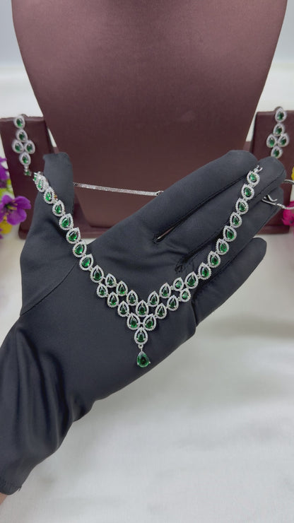 Jasmine American Diamond Necklace