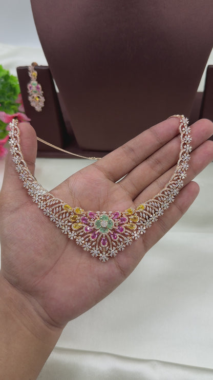 Nina American Diamond Necklace Set