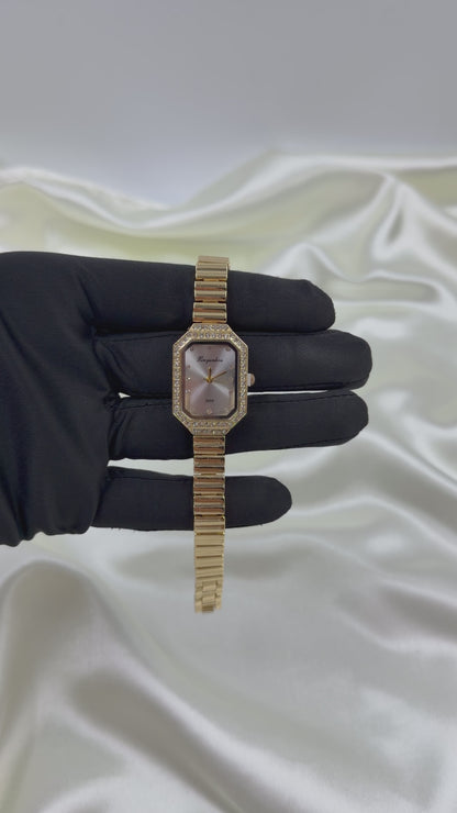 Vedanshi Gold Stainless Steel Watch (Adjustable)