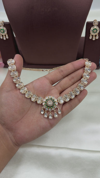 Revati to Moissanite Necklace Set