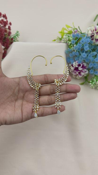 Clara American Diamond Two Tone Earcuff
