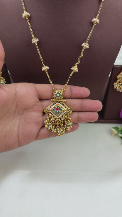 Maya Heritage Delicate Semi Long Necklace Set