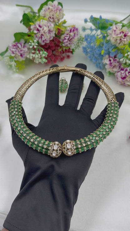 Neelima Jaipuri Kundan Necklace Set