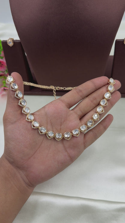 Kiyara Moissanite Delicate Necklace Set