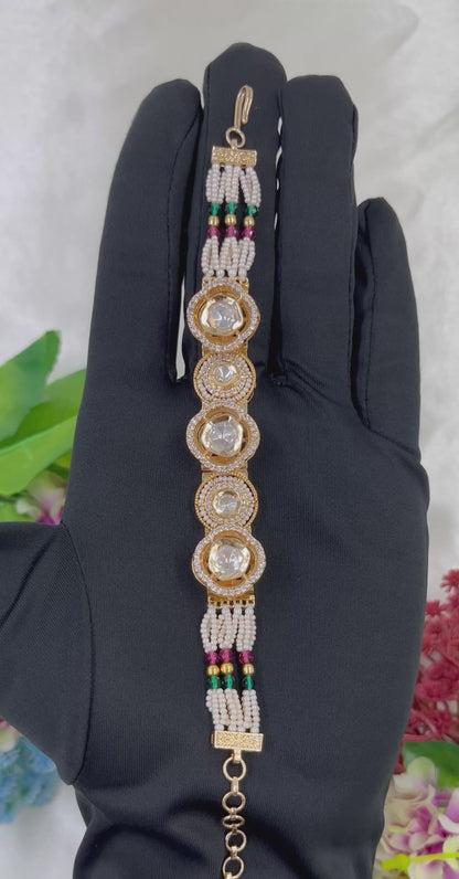 Sitara Moissanite Kundan Bracelet
