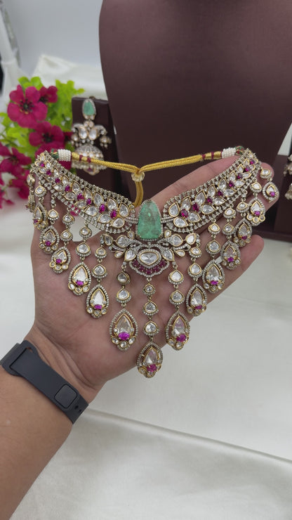 Anushka Premium Victorian Choker Necklace Set