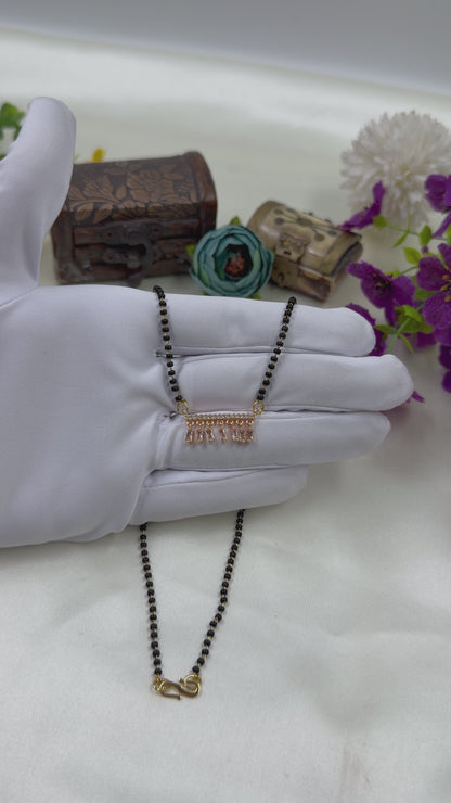 Dangling Crystal Rose Gold Mangalsutra