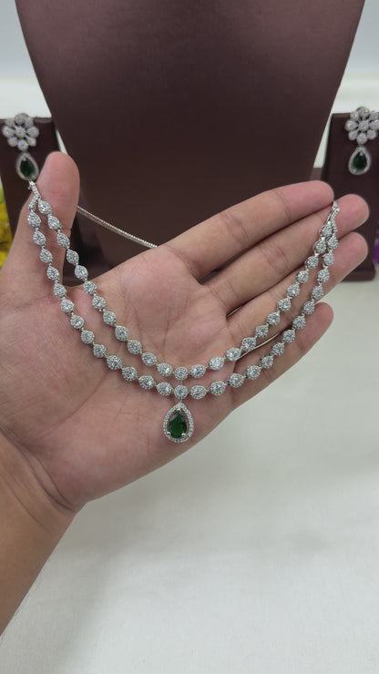 Aarohi American Diamond Delicate Necklace