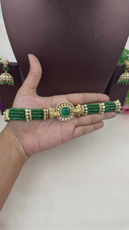 Pratibha Moissanite Choker Necklace Set