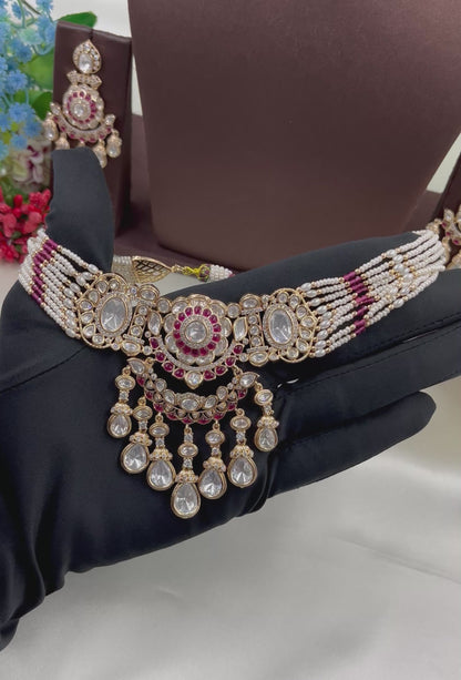 Diya Moissanite Choker Necklace